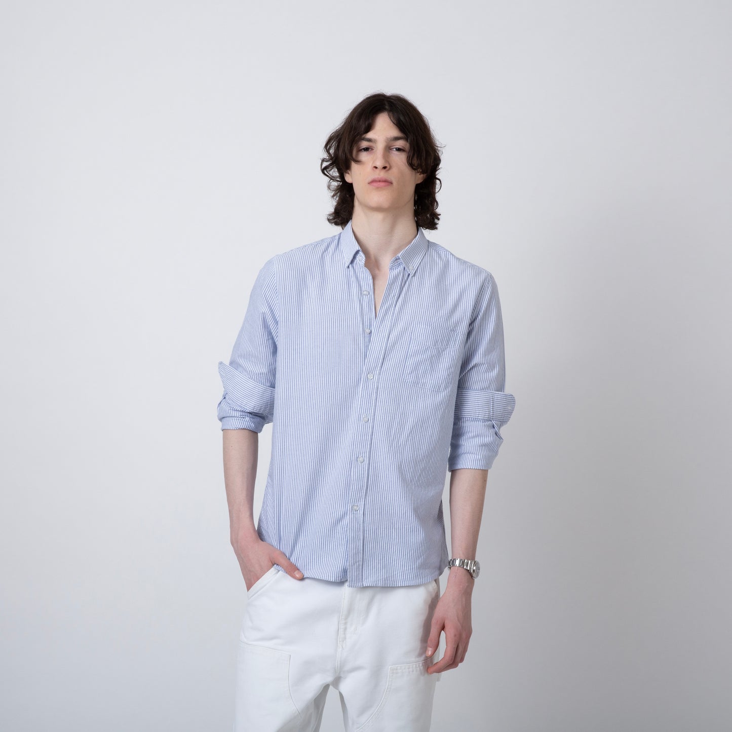 COTTON YACHT SHIRT | BLUE STRIPED