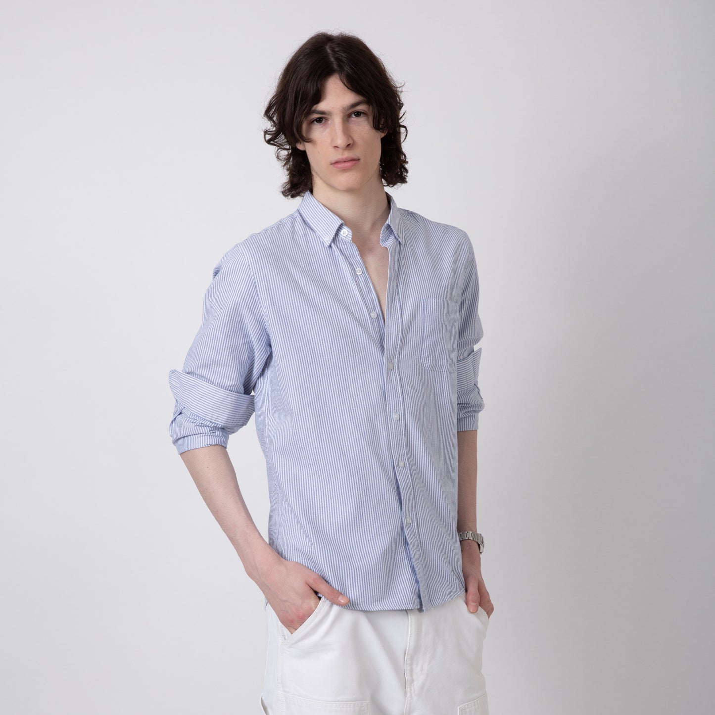 COTTON YACHT SHIRT | BLUE STRIPED