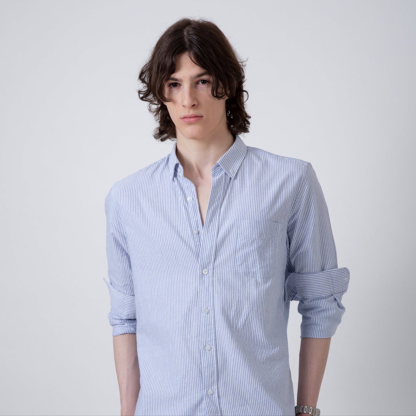 COTTON YACHT SHIRT | BLUE STRIPED
