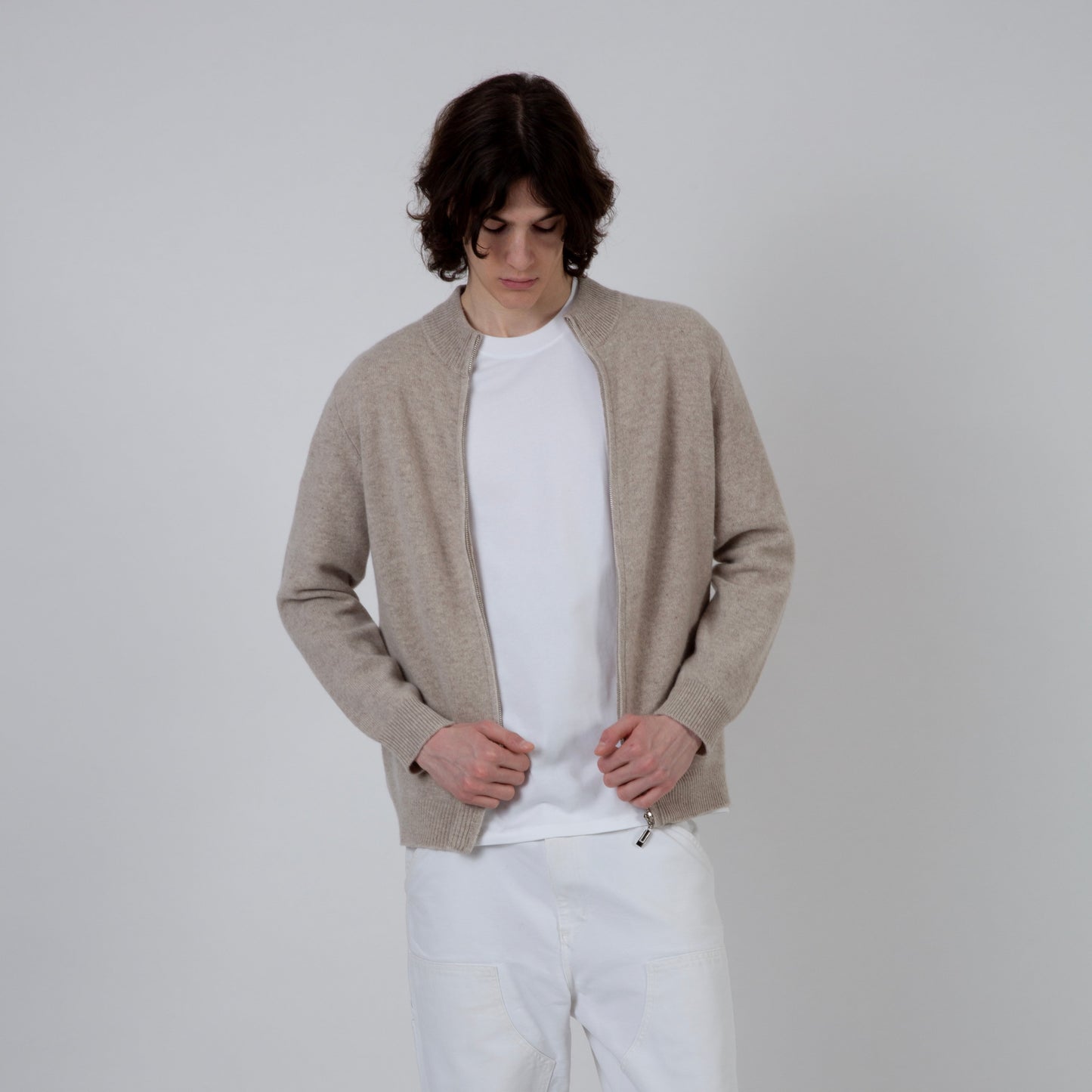 MERINO SPRING CARDIGAN | BEIGE