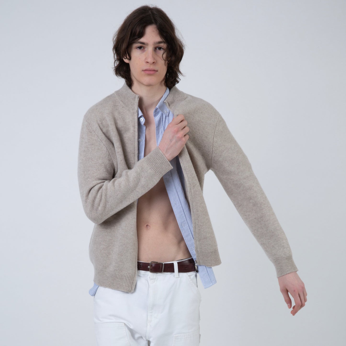 MERINO SPRING CARDIGAN | BEIGE