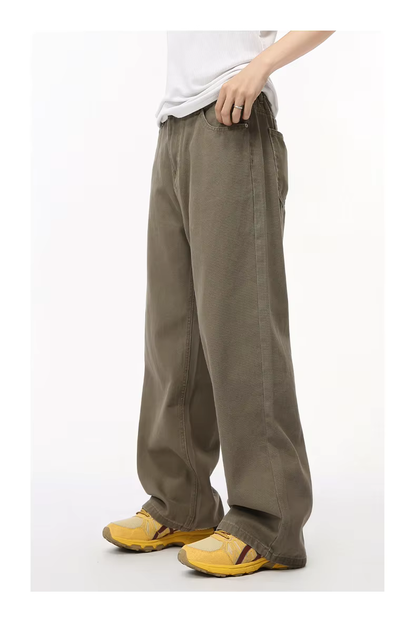 STRAIGHT-LEG DENIM | KAKI