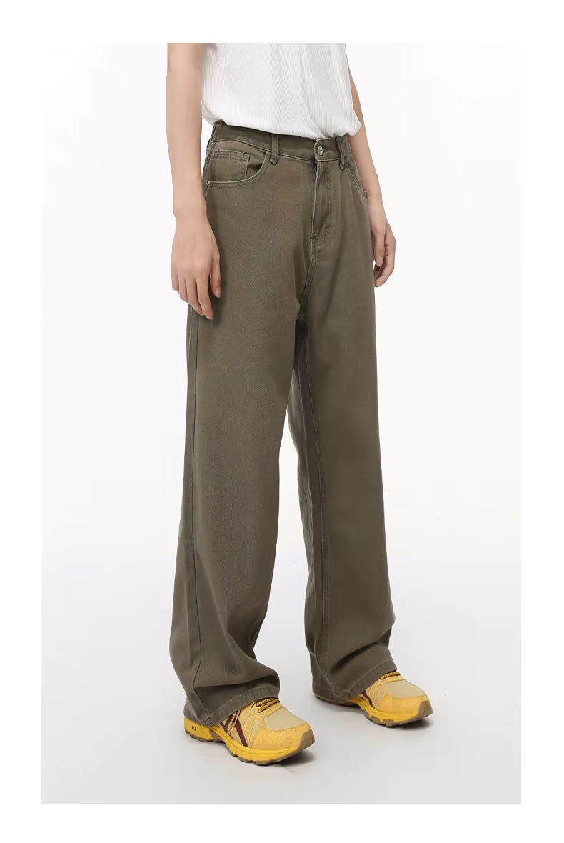 STRAIGHT-LEG DENIM | KAKI