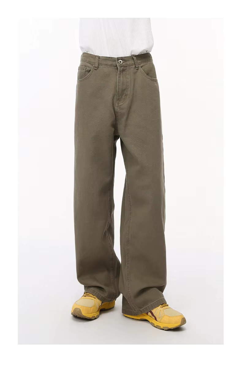 STRAIGHT-LEG DENIM | KAKI